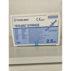 TERUMO 3-piece syringe with centered Luer Lock cone - BOX OF 100