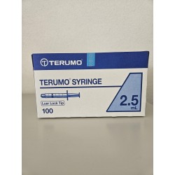 TERUMO 3-piece syringe with centered Luer Lock cone - BOX OF 100