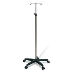 COMED 2-hook stainless steel serum stand - Unit