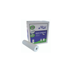 MAXI COMPACT 50 X 35 cm smooth padded medical examination sheet - White - Box of 6 rolls.