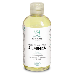 Arnica Massage Oil with Birch & Willow Extracts - 250 ml organic* certified drip-stop bottle