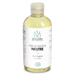 Huile de Massage Neutre Végétale - 250 ml drip-stop bottle - certified organic*