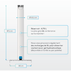 CURTIS dispenser - Steel dispenser for gels and soaps - 4.75L Litres