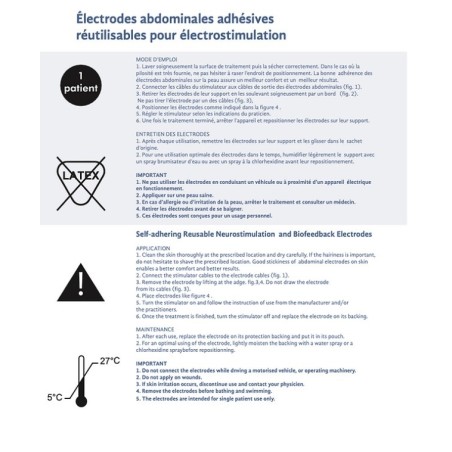 Electrodes abdominales STIMED ®