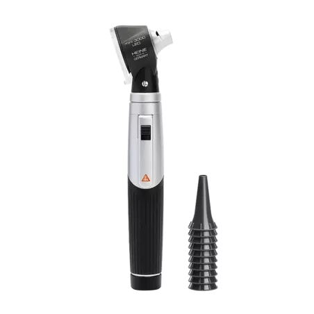 Otoscope HEINE FO mini 3000 LED 2.5V, noir + 10 Speculums Heine