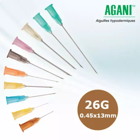 Aiguilles hypodermiques Marron 26G - 0.45 x 13 mm