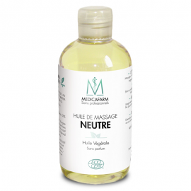 Huile de Massage Neutre Végétale  - Flacon Stop-goutte 250 ml  - certifiée bio*