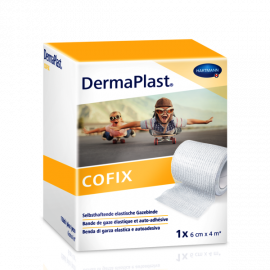 DermaPlast® CoFix Bande auto-adhésive bleue 4 m x 6 cm - l'unité